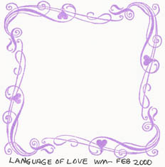 Language of Love frame stamp